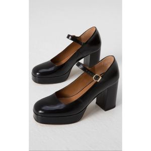 Musier Paris—Escarpins Babies | Black Mary Jane Heels | 100% Leather NWOB